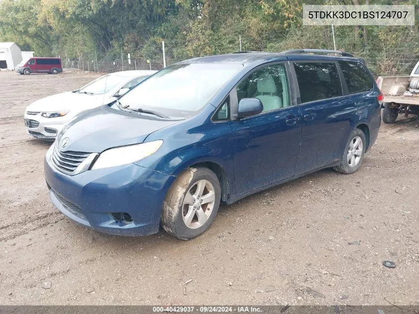 5TDKK3DC1BS124707 2011 Toyota Sienna Le V6