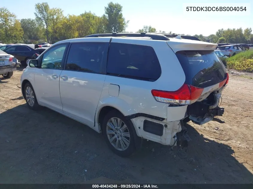 2011 Toyota Sienna Limited VIN: 5TDDK3DC6BS004054 Lot: 40434248