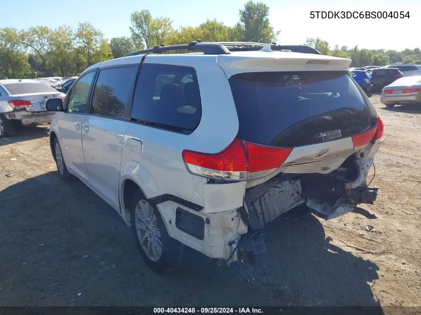 2011 Toyota Sienna Limited VIN: 5TDDK3DC6BS004054 Lot: 40434248