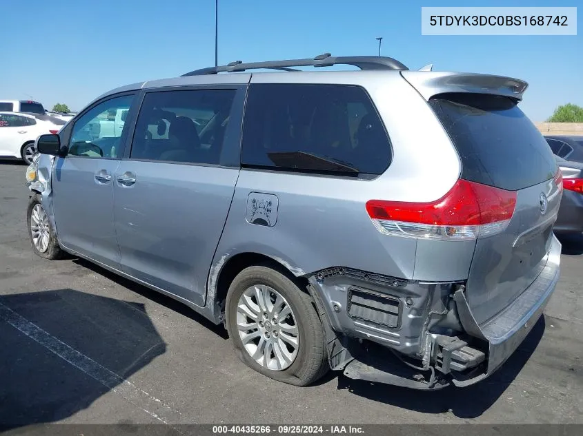 5TDYK3DC0BS168742 2011 Toyota Sienna Xle V6