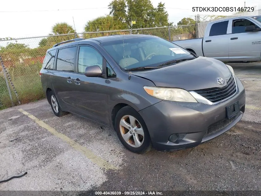 5TDKK3DC0BS146729 2011 Toyota Sienna Le V6