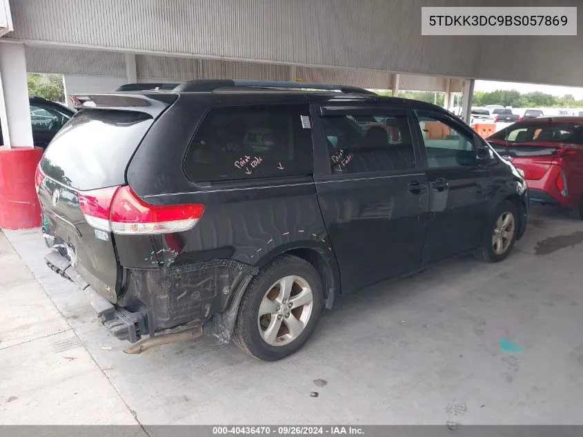 2011 Toyota Sienna Le VIN: 5TDKK3DC9BS057869 Lot: 40436470