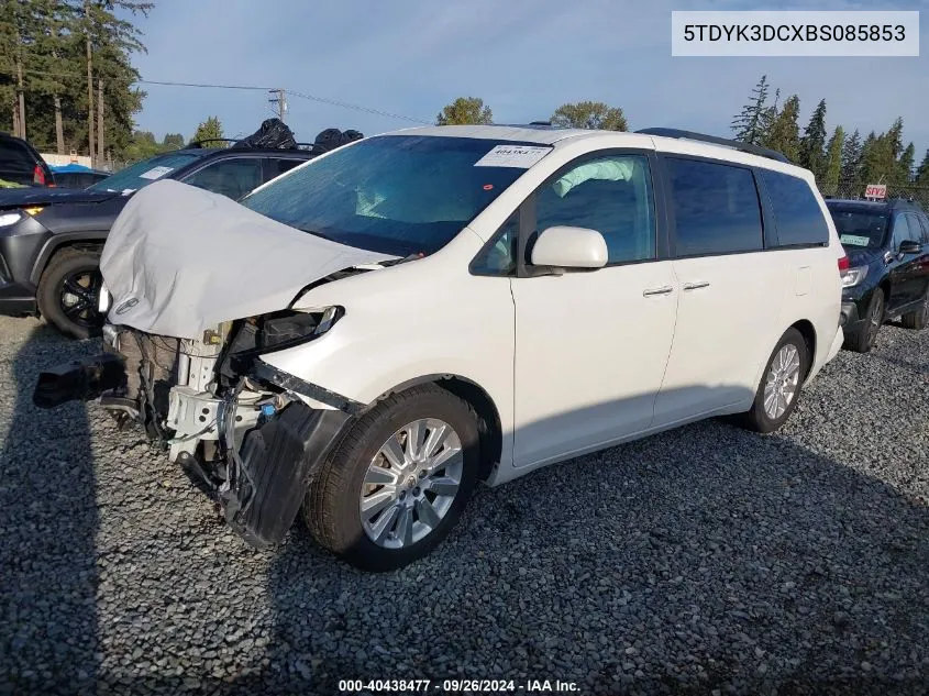 2011 Toyota Sienna Xle/Limited VIN: 5TDYK3DCXBS085853 Lot: 40438477