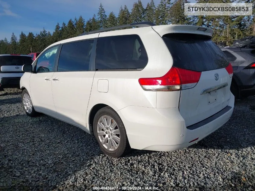 2011 Toyota Sienna Xle/Limited VIN: 5TDYK3DCXBS085853 Lot: 40438477