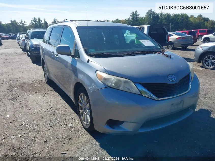 2011 Toyota Sienna Le VIN: 5TDJK3DC6BS001657 Lot: 40442848