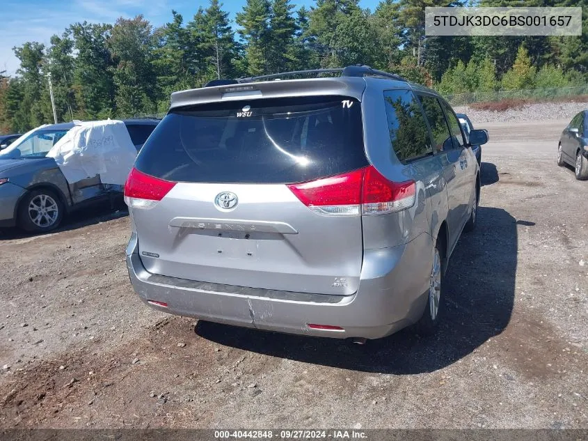 2011 Toyota Sienna Le VIN: 5TDJK3DC6BS001657 Lot: 40442848