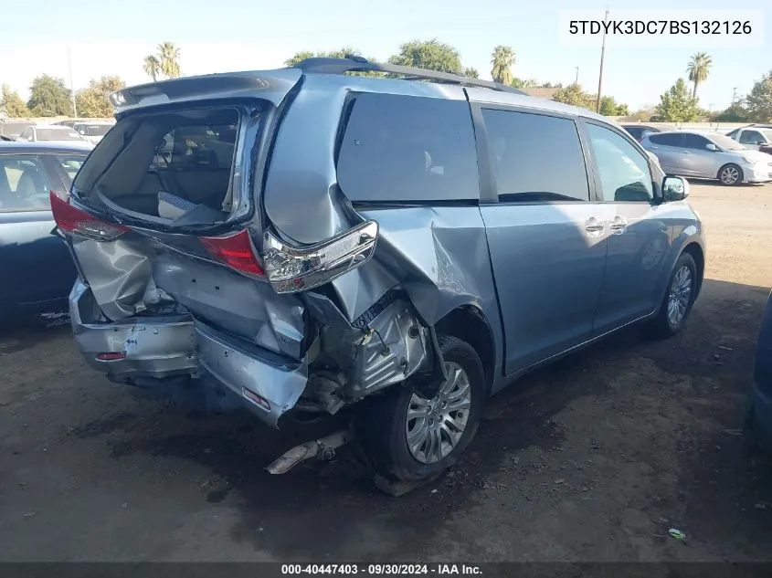 2011 Toyota Sienna Xle/Limited VIN: 5TDYK3DC7BS132126 Lot: 40447403