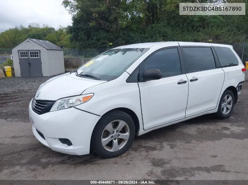 5TDZK3DC4BS167890 2011 Toyota Sienna Base V6