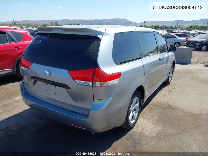 5TDKA3DC3BS009142 2011 Toyota Sienna