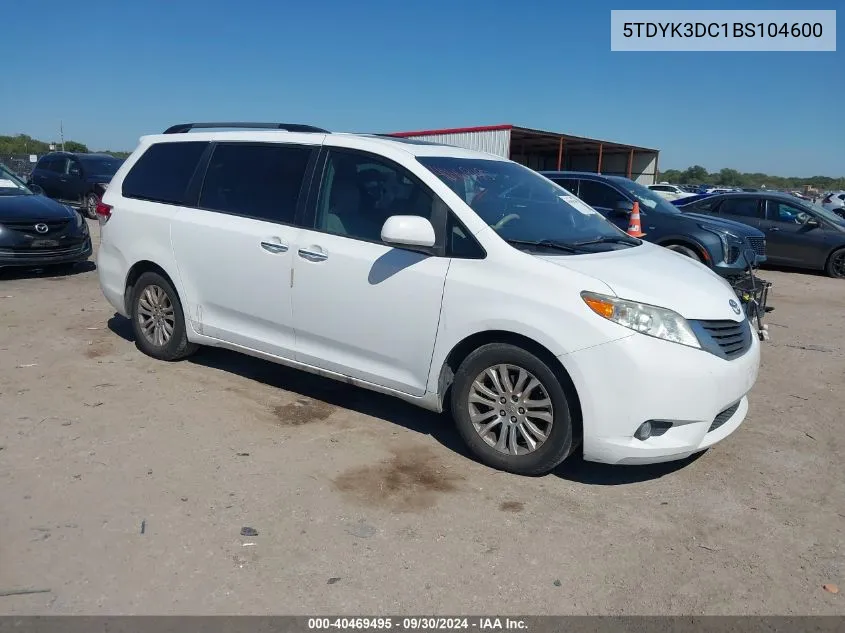 2011 Toyota Sienna Xle/Limited VIN: 5TDYK3DC1BS104600 Lot: 40469495