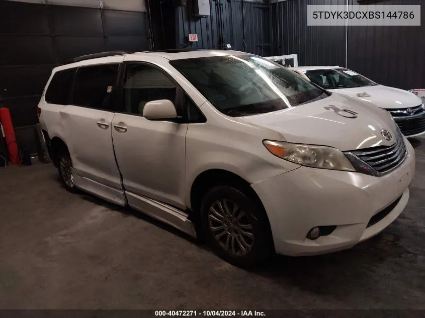 2011 Toyota Sienna Xle V6 VIN: 5TDYK3DCXBS144786 Lot: 40472271