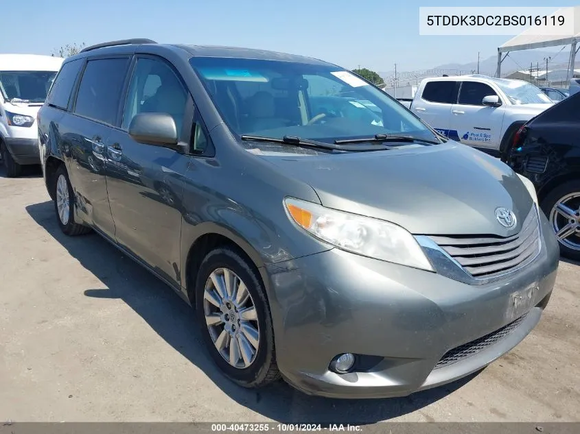 2011 Toyota Sienna Xle/Limited VIN: 5TDDK3DC2BS016119 Lot: 40473255