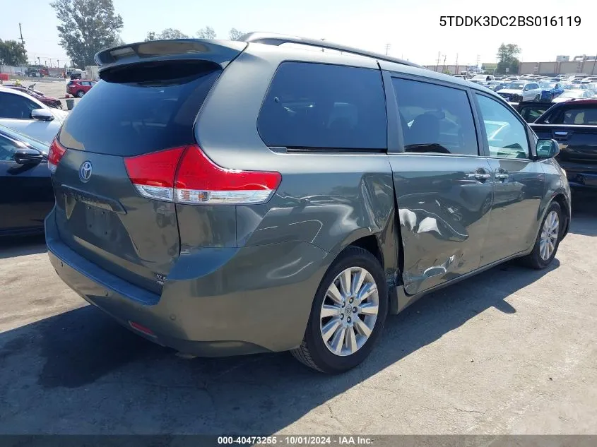 2011 Toyota Sienna Xle/Limited VIN: 5TDDK3DC2BS016119 Lot: 40473255