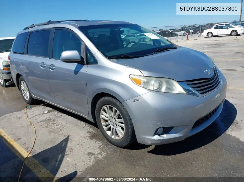 2011 Toyota Sienna Xle V6 VIN: 5TDYK3DC2BS037800 Lot: 40479682