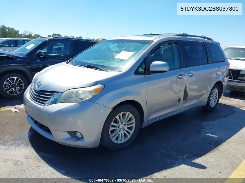 2011 Toyota Sienna Xle V6 VIN: 5TDYK3DC2BS037800 Lot: 40479682