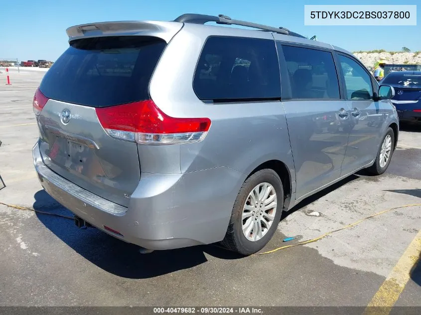 2011 Toyota Sienna Xle V6 VIN: 5TDYK3DC2BS037800 Lot: 40479682