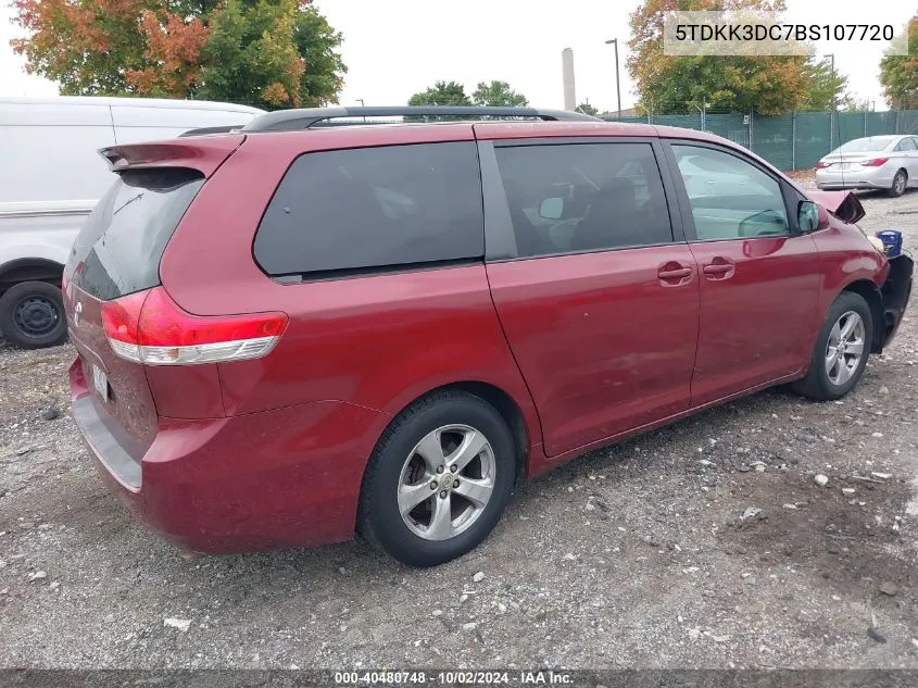 5TDKK3DC7BS107720 2011 Toyota Sienna Le V6