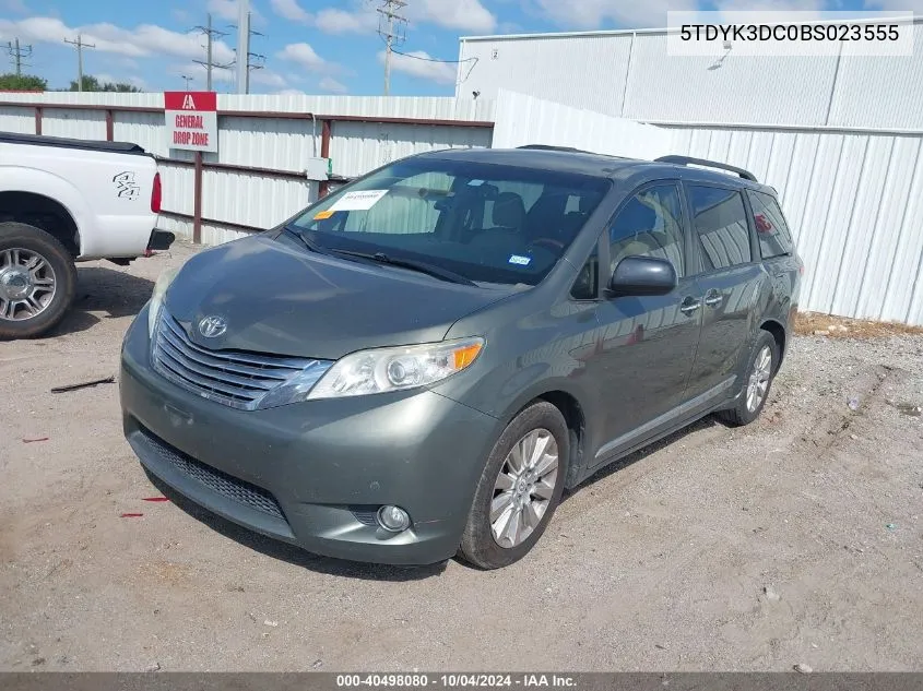 2011 Toyota Sienna Limited V6 VIN: 5TDYK3DC0BS023555 Lot: 40498080