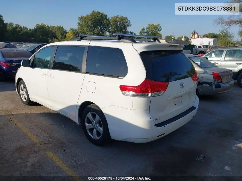 2011 Toyota Sienna Le V6 VIN: 5TDKK3DC9BS073831 Lot: 40526175