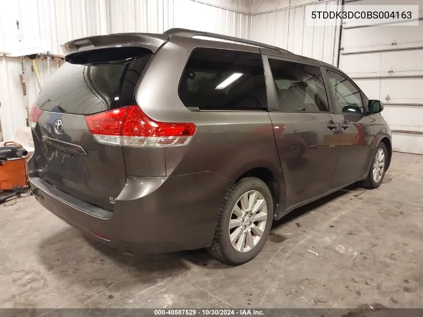 2011 Toyota Sienna Xle VIN: 5TDDK3DC0BS004163 Lot: 40587529