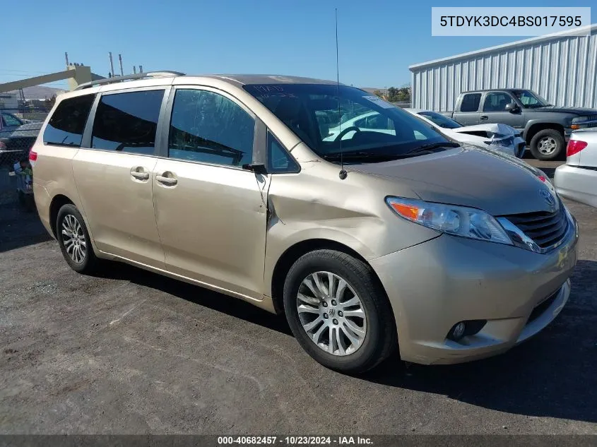 5TDYK3DC4BS017595 2011 Toyota Sienna Xle V6