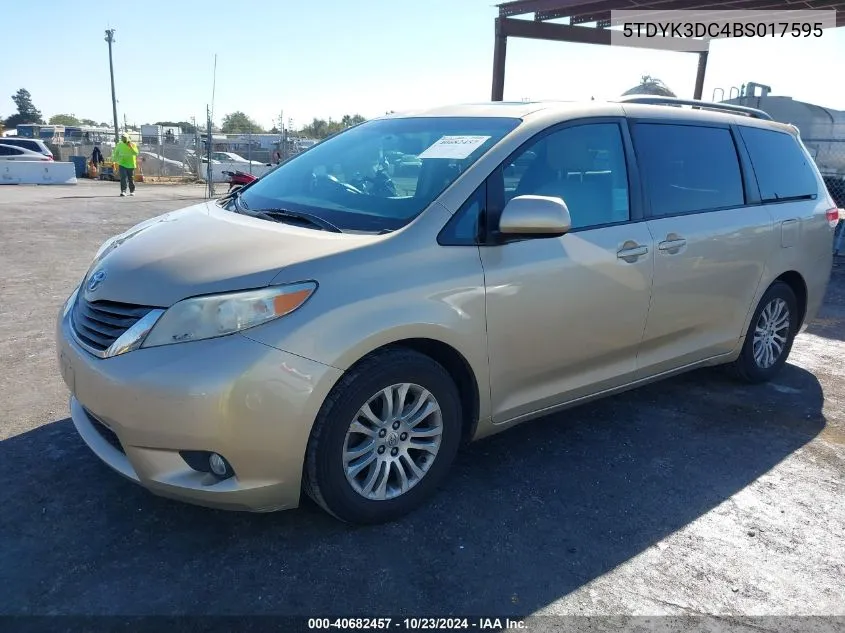 5TDYK3DC4BS017595 2011 Toyota Sienna Xle V6