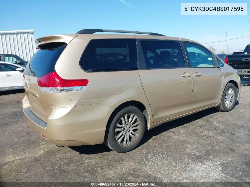 2011 Toyota Sienna Xle V6 VIN: 5TDYK3DC4BS017595 Lot: 40682457