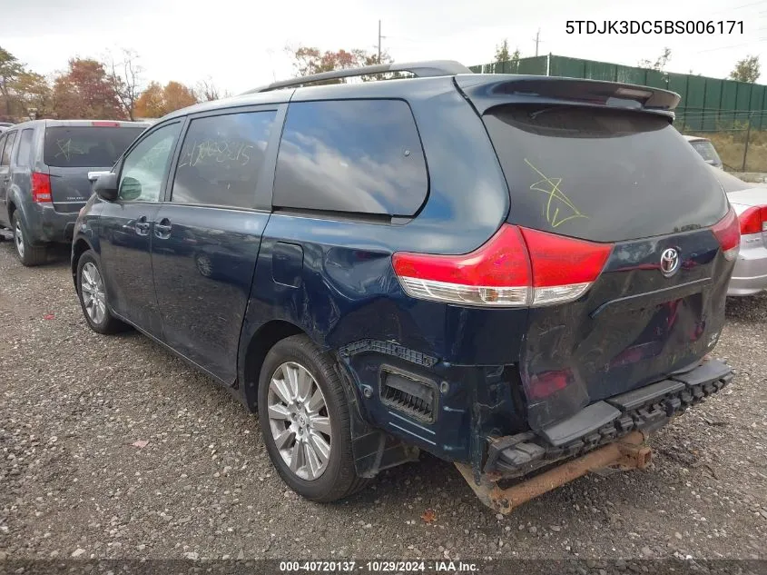 2011 Toyota Sienna Le VIN: 5TDJK3DC5BS006171 Lot: 40720137