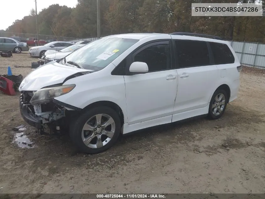 5TDXK3DC4BS047286 2011 Toyota Sienna Sport