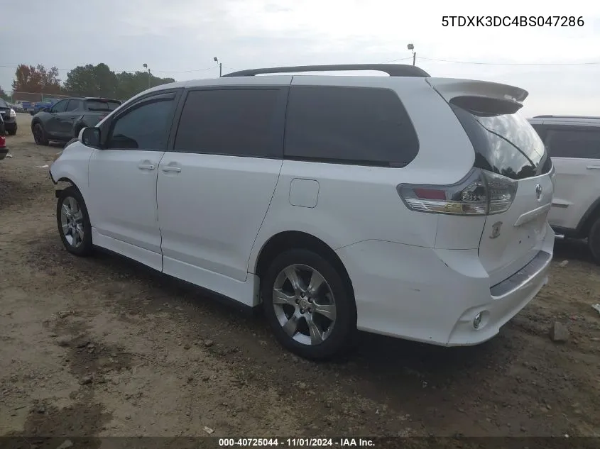 5TDXK3DC4BS047286 2011 Toyota Sienna Sport