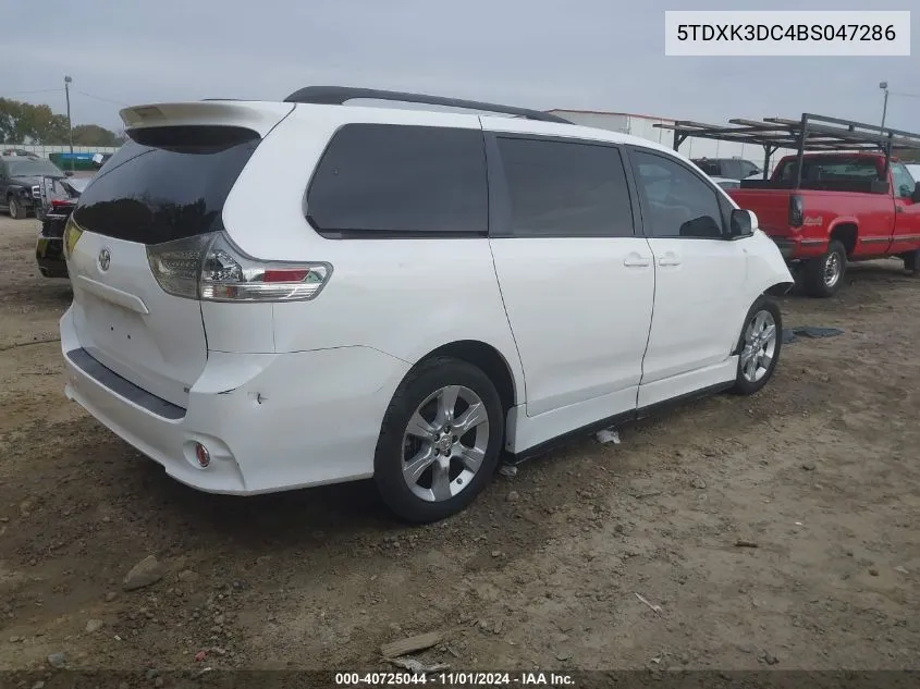 5TDXK3DC4BS047286 2011 Toyota Sienna Sport