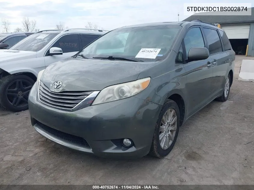 5TDDK3DC1BS002874 2011 Toyota Sienna Xle