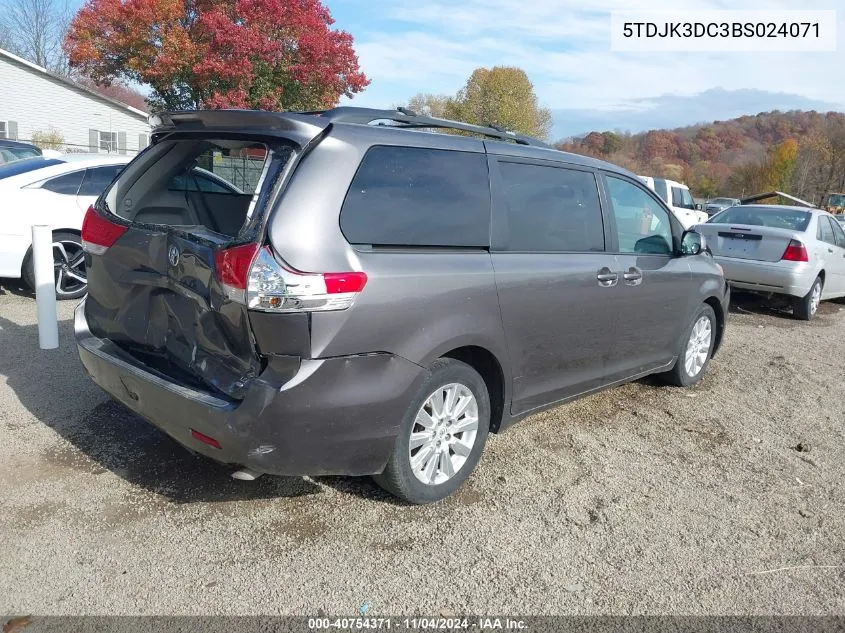 2011 Toyota Sienna Le VIN: 5TDJK3DC3BS024071 Lot: 40754371