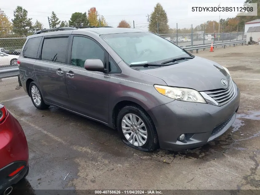 2011 Toyota Sienna Xle/Limited VIN: 5TDYK3DC3BS112908 Lot: 40758626