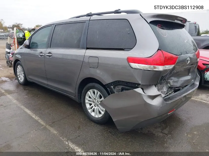 2011 Toyota Sienna Xle/Limited VIN: 5TDYK3DC3BS112908 Lot: 40758626