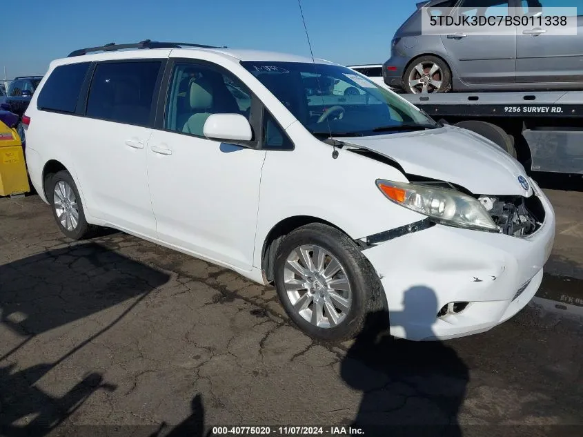 2011 Toyota Sienna Le VIN: 5TDJK3DC7BS011338 Lot: 40775020