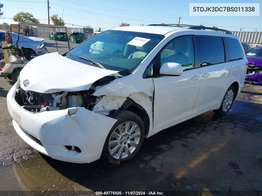 2011 Toyota Sienna Le VIN: 5TDJK3DC7BS011338 Lot: 40775020