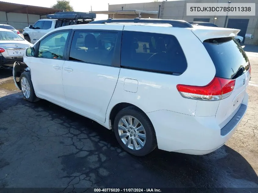 2011 Toyota Sienna Le VIN: 5TDJK3DC7BS011338 Lot: 40775020