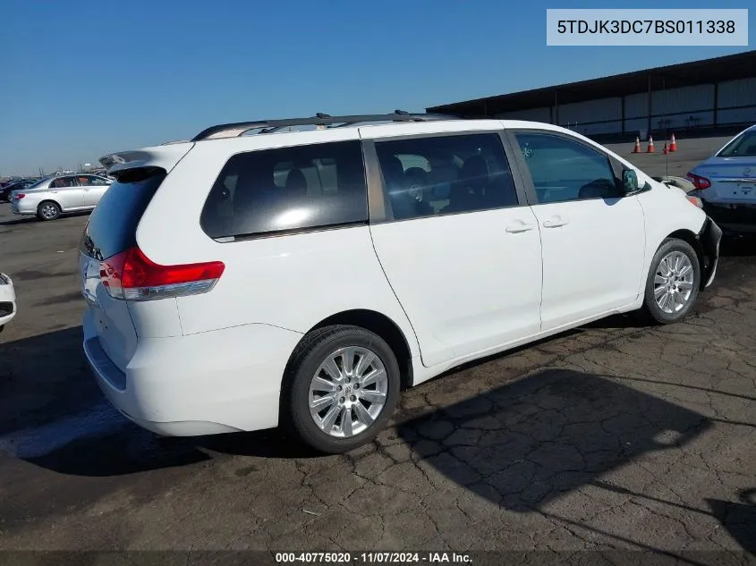 2011 Toyota Sienna Le VIN: 5TDJK3DC7BS011338 Lot: 40775020