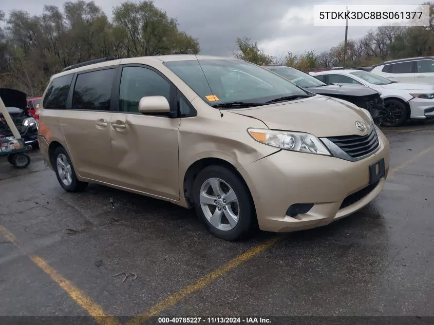 2011 Toyota Sienna Le V6 VIN: 5TDKK3DC8BS061377 Lot: 40785227