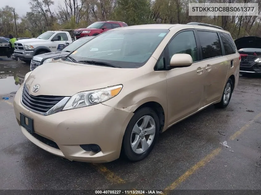 2011 Toyota Sienna Le V6 VIN: 5TDKK3DC8BS061377 Lot: 40785227