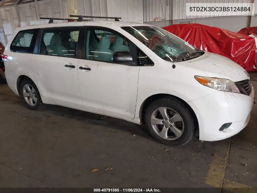 5TDZK3DC3BS124884 2011 Toyota Sienna Base V6