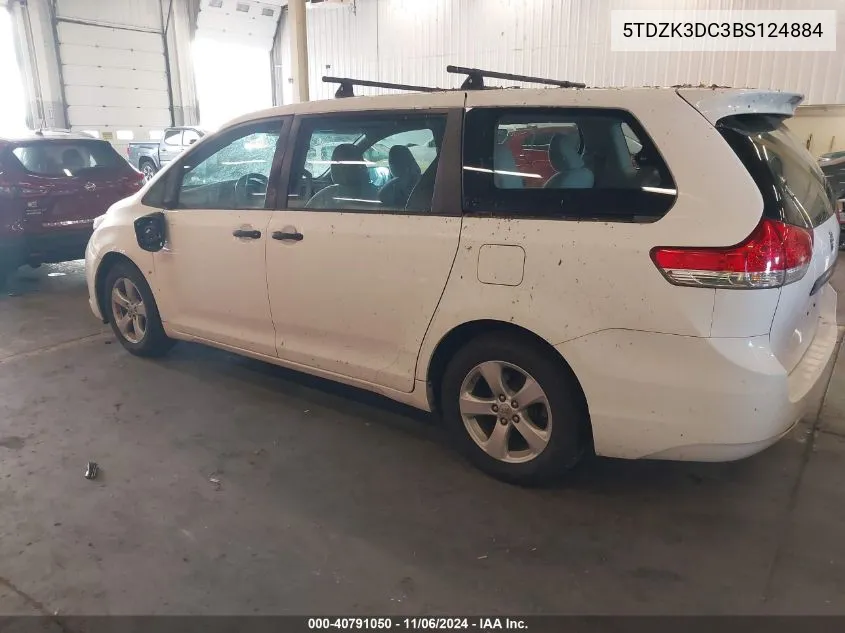 5TDZK3DC3BS124884 2011 Toyota Sienna Base V6