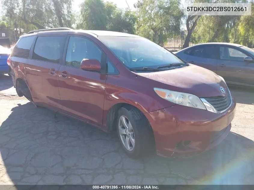 2011 Toyota Sienna Le V6 VIN: 5TDKK3DC2BS012661 Lot: 40791395