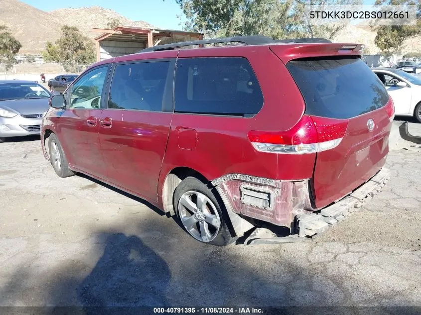 2011 Toyota Sienna Le V6 VIN: 5TDKK3DC2BS012661 Lot: 40791395