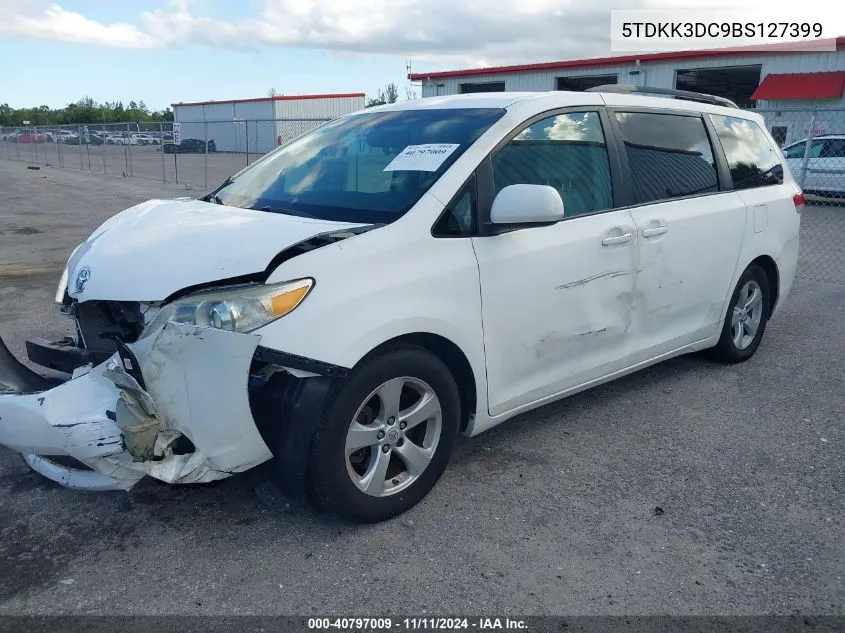 2011 Toyota Sienna Le V6 VIN: 5TDKK3DC9BS127399 Lot: 40797009