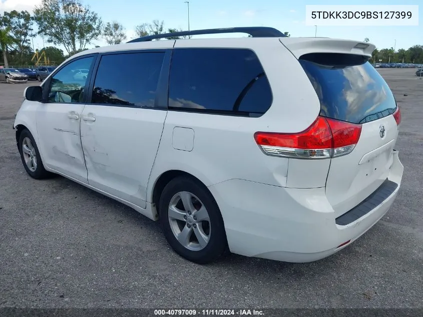 2011 Toyota Sienna Le V6 VIN: 5TDKK3DC9BS127399 Lot: 40797009