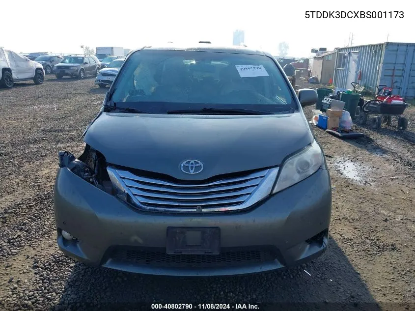 2011 Toyota Sienna Xle/Limited VIN: 5TDDK3DCXBS001173 Lot: 40802790