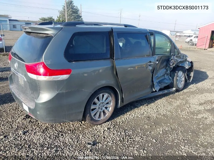 2011 Toyota Sienna Xle/Limited VIN: 5TDDK3DCXBS001173 Lot: 40802790