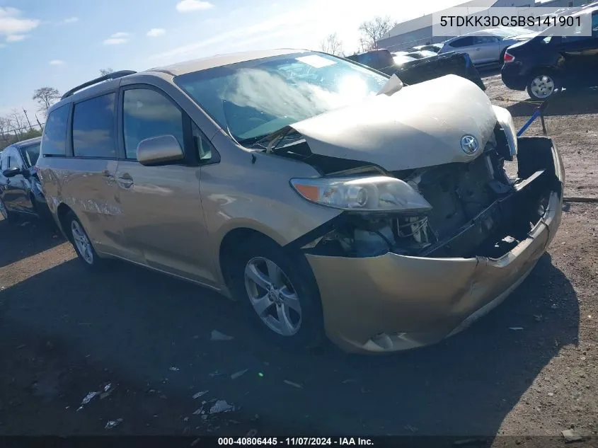 2011 Toyota Sienna Le V6 VIN: 5TDKK3DC5BS141901 Lot: 40806445